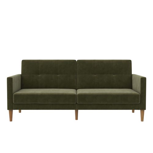 Lilly-canapé-lit 3 Places En Velours Vert