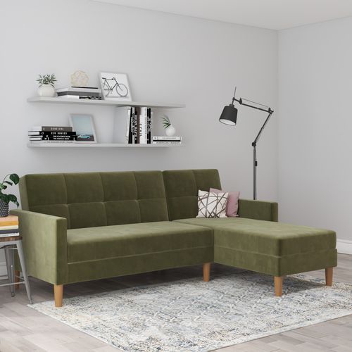 Chaise Longue Canapé Lit Avec Rangement Olive