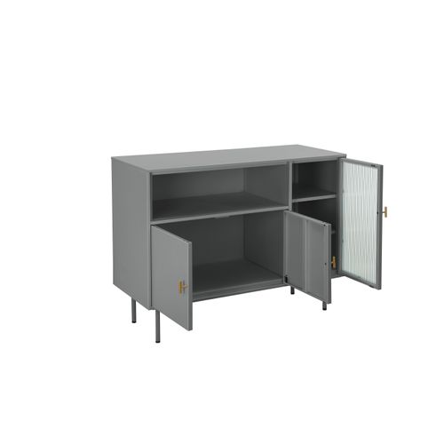 Rosalie-buffet à 2 Portes En Métal Gris