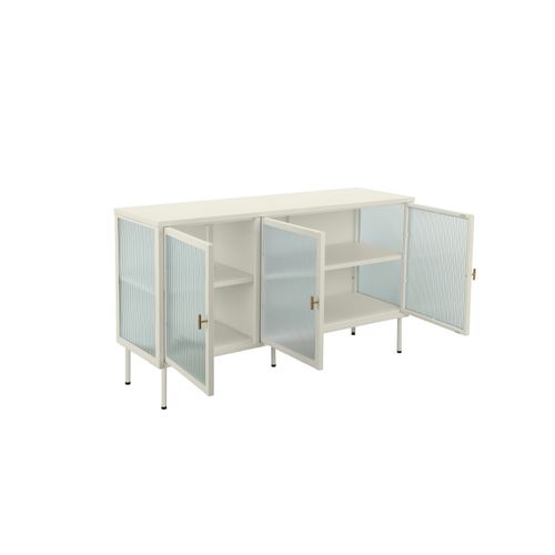 Rosalie-bahut à 3 Portes En Métal Crème