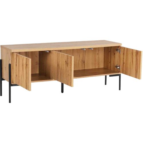 Charlie - Buffet Bas 3 Portes En Effet Chêne