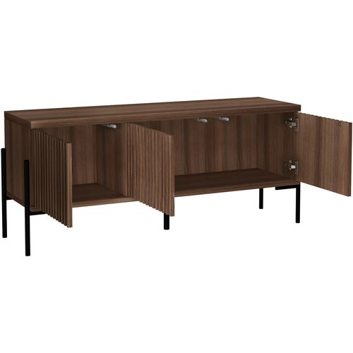 Charlie - Buffet Bas Avec 3 Portes à L'aspect Noyer