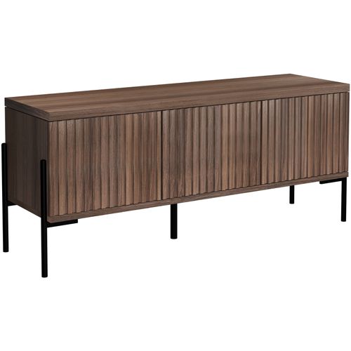 Charlie - Buffet Bas Avec 3 Portes à L'aspect Noyer