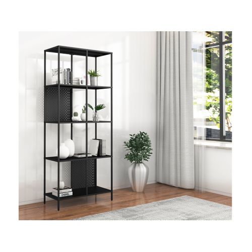 Charleston-bibliothèque Avec Cadre En Métal Noir