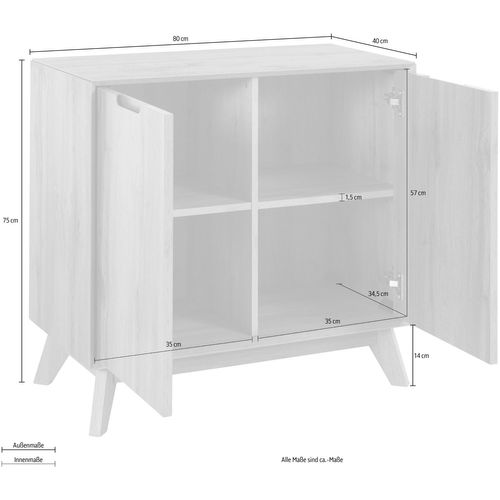 Ezra - Buffet à 2 Portes Effet Chêne
