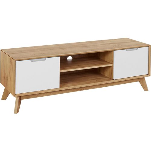 Ezra - Meuble Bas Avec 2 Portes Blanches