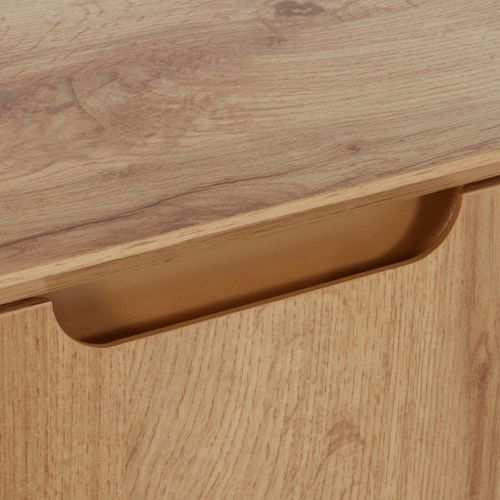 Ezra - Table Basse Avec 2 Tiroirs En Aggloméré Chêne