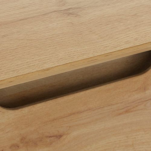 Ezra - Coffre à Chaussures Avec 3 Rabats En Effet Chêne