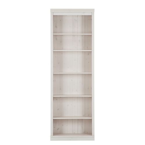 Anita-bibliothèque à 5 Étagères En Pin Blanc