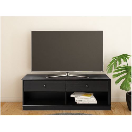 Anita-meuble TV En Pin Marron Foncé