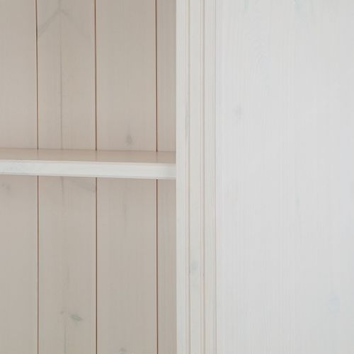 Anita-bibliothèque Avec Étagères En Pin Laqué Blanc