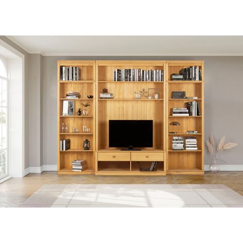 Anita-meuble Mural En Pin Comprenant 2 Bibliothèques Et 1 Meuble Bas