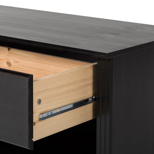 Anita-meuble Mural Avec 2 Bibliothèques Et 1 Meuble Bas En Pin Havane