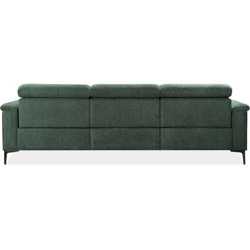 Lund-canapé 3 Places Avec 1 Fauteuil Électrique En Tissu Vert Foncé