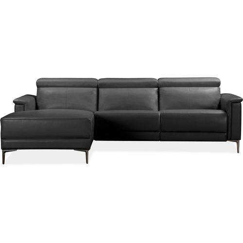 Lund-canapé Chaise Lounge Avec 1 Relax Électrique En Pu Noir