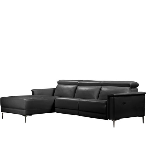 Lund-canapé Chaise Lounge Avec 1 Relax Électrique En Pu Noir
