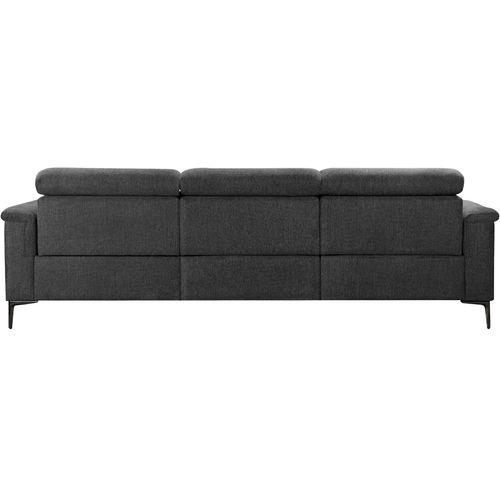 Lund-canapé Chaise Lounge Avec 1 Fauteuil Inclinable Électrique En Tissu Anthracite