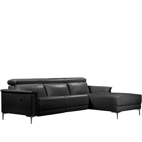 Lund-canapé Chaise Lounge Avec 1 Relax Électrique En Pu Noir