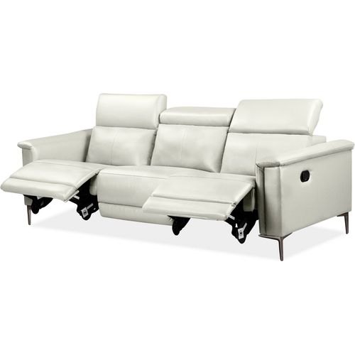 Lund-canapé 3 Places Avec 2 Inclinaisons Manuelles En Pu Crème
