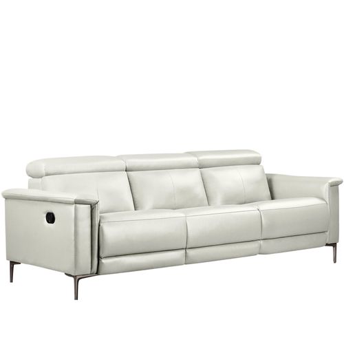 Lund-canapé 3 Places Avec 2 Inclinaisons Manuelles En Pu Crème