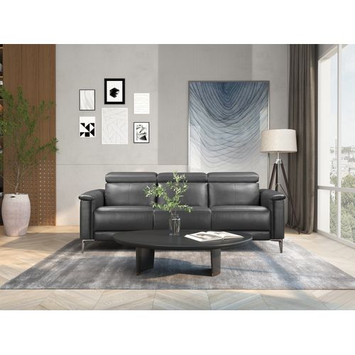 Lund-canapé 3 Places Avec 2 Inclinaisons Manuelles En Pu Gris