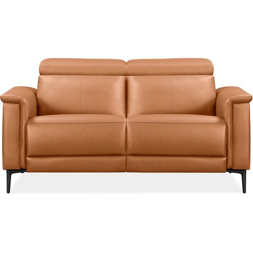 Lund-canapé 2 Places Avec 1 Fauteuil Électrique En Pu Cognac