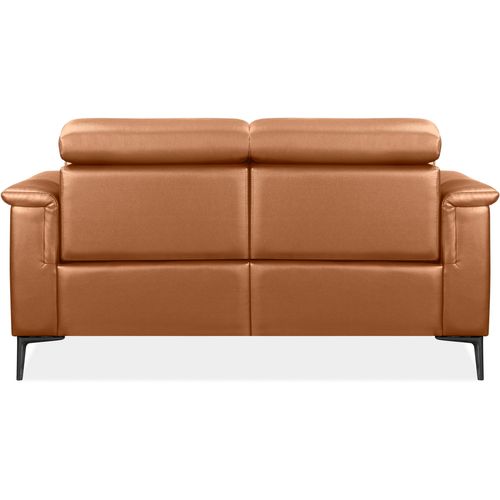 Lund-canapé 2 Places Avec 1 Fauteuil Électrique En Pu Cognac