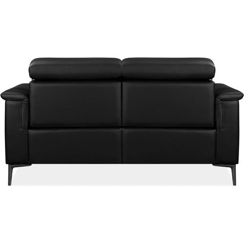 Lund-canapé 2 Places Avec 1 Fonction De Relax Électrique En Pu Noir