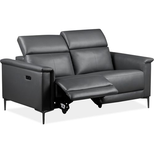 Lund-canapé 2 Places Avec 1 Fauteuil Électrique En Pu Gris