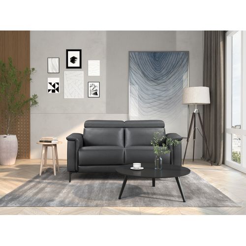 Lund-canapé 2 Places Avec 1 Fauteuil Électrique En Pu Gris