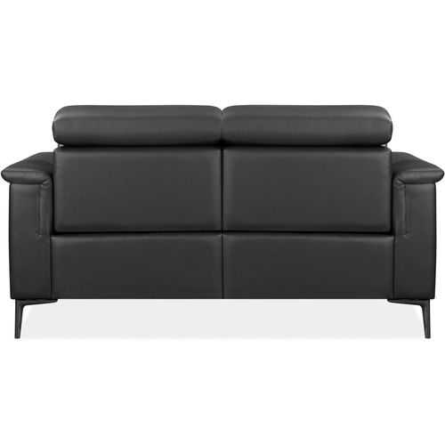 Lund-canapé 2 Places Avec 1 Relax Électrique En Cuir Pu Gris