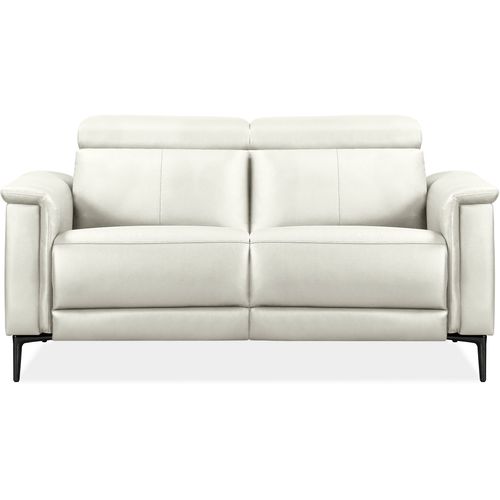 Lund-canapé 2 Places Avec 1 Fauteuil Inclinable Manuel En Pu Crème