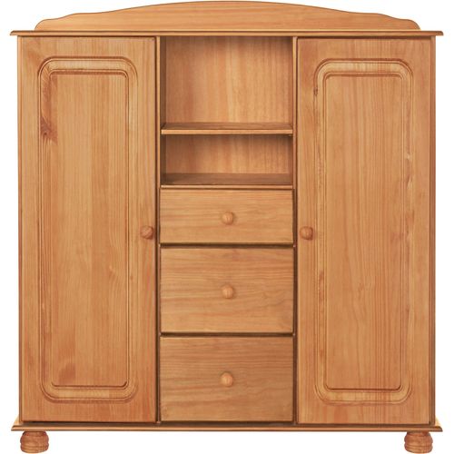 Mette-buffet Haut 2 Portes Et 3 Tiroirs En Pin Teinté/ciré