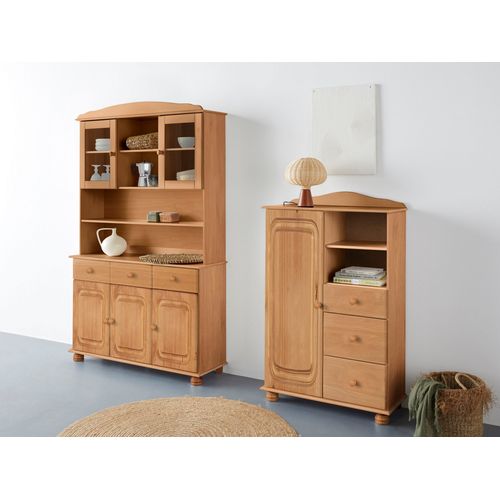 Mette-Buffet Avec 1 Porte Et 3 Tiroirs En Pin