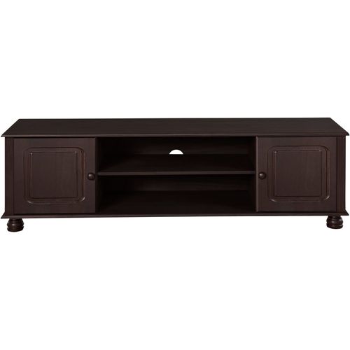 Mette-meuble TV Avec 2 Portes Et 1 Étagère En Pin Marron