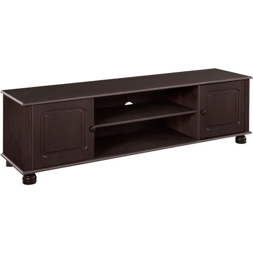 Mette-meuble TV Avec 2 Portes Et 1 Étagère En Pin Marron