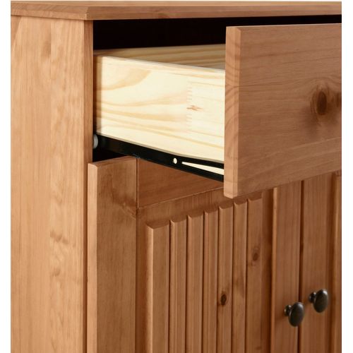 Mille - Buffet Avec 2 Portes Et 1 Tiroir En Pin Naturel