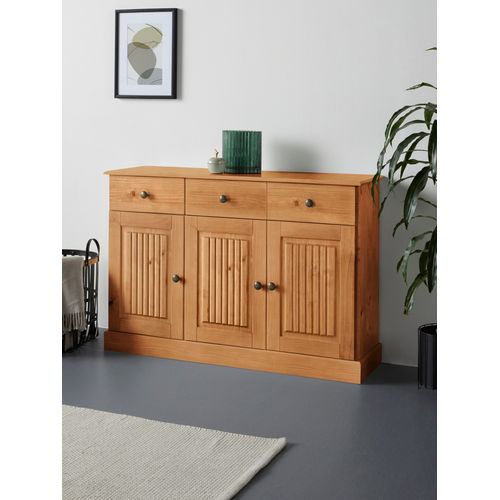 Mille - Buffet Avec 3 Portes Et 2 Tiroirs En Pin Naturel