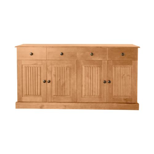 Mille - Buffet Avec 4 Portes Et 2 Tiroirs En Pin Naturel