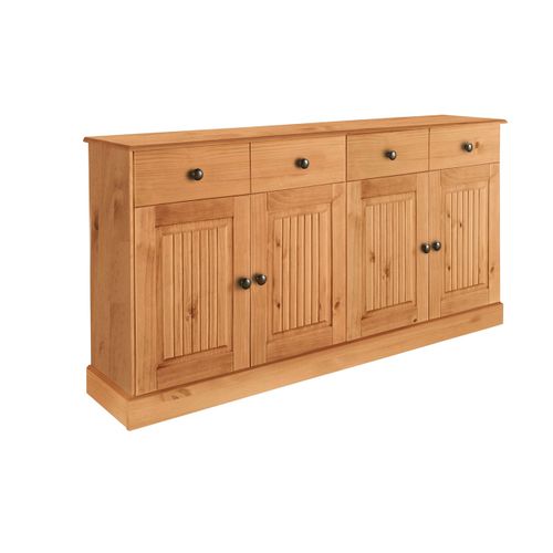 Mille - Buffet Avec 4 Portes Et 2 Tiroirs En Pin Naturel