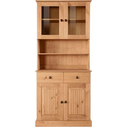 Mille - Buffet Avec 2+2 Portes Et 1 Tiroir En Pin, Ciré Teinté