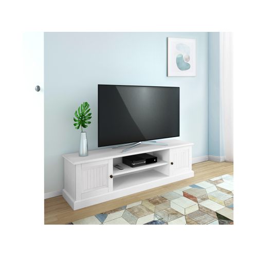 Mille-buffet Bas 2 Portes Laqué Blanc