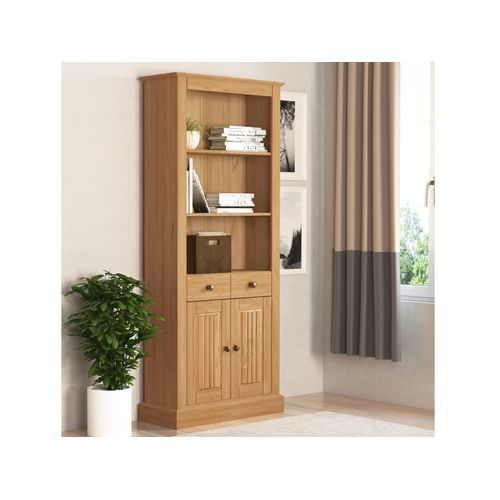 Mille-bibliothèque 2 Portes 1 Tiroir Teintée Blanc