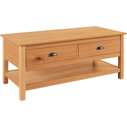 Harry - Table Basse Avec 2 Tiroirs Teintée Blanc