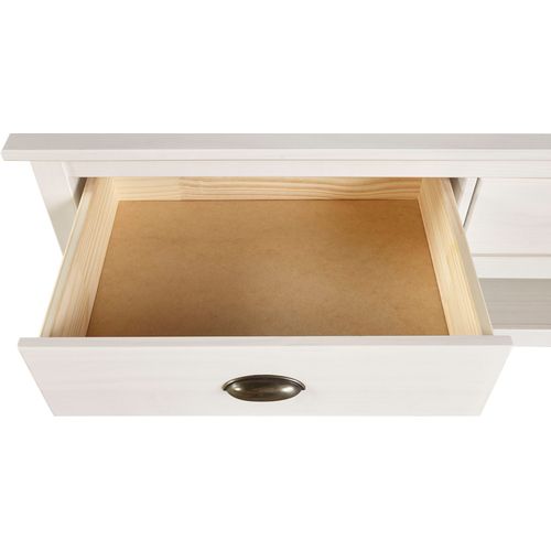 Harry-table Basse Avec 2 Tiroirs En Laque Blanche