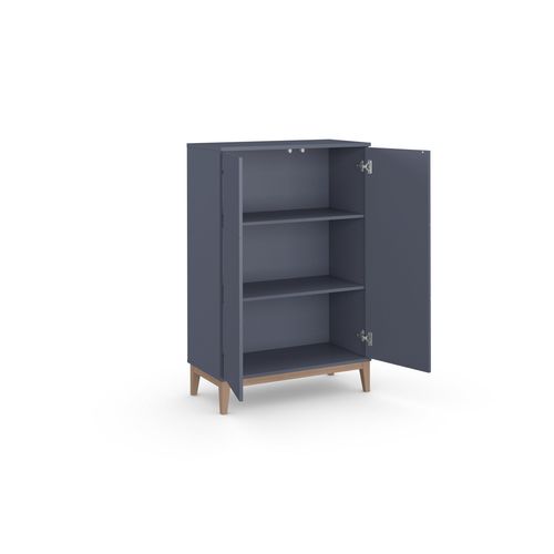 Pelle - Buffet Avec 2 Portes En Effet Bois Gris