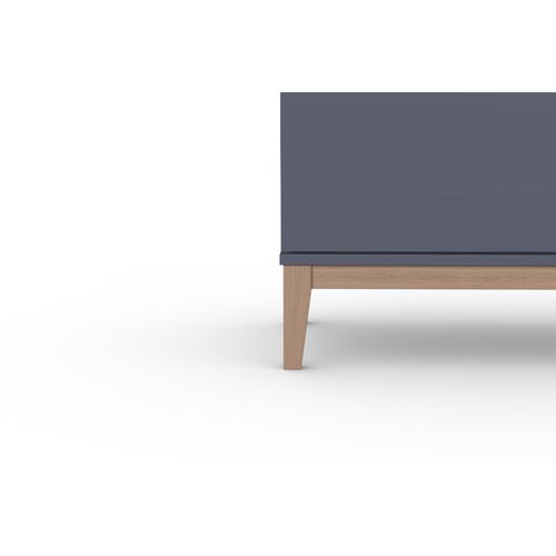 Pelle - Buffet Avec 2 Portes En Effet Bois Gris