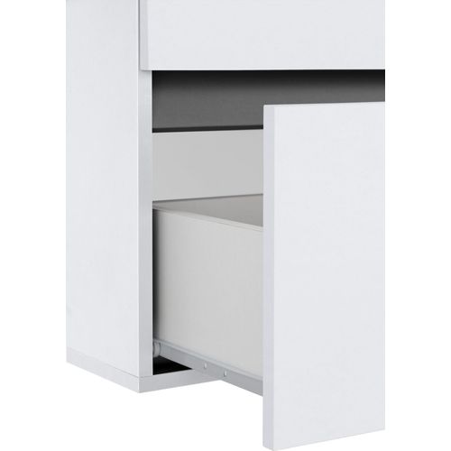 Wisla -meuble Sous-évier Avec 1 Abattant Et 1 Tiroir En Blanc