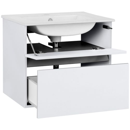 Wisla -meuble Sous-évier Avec 1 Abattant Et 1 Tiroir En Blanc