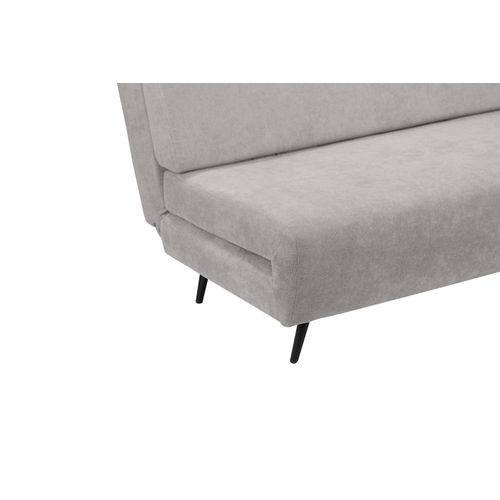Mallory-méridienne Canapé-lit 140 Cm En Tissu Gris Clair